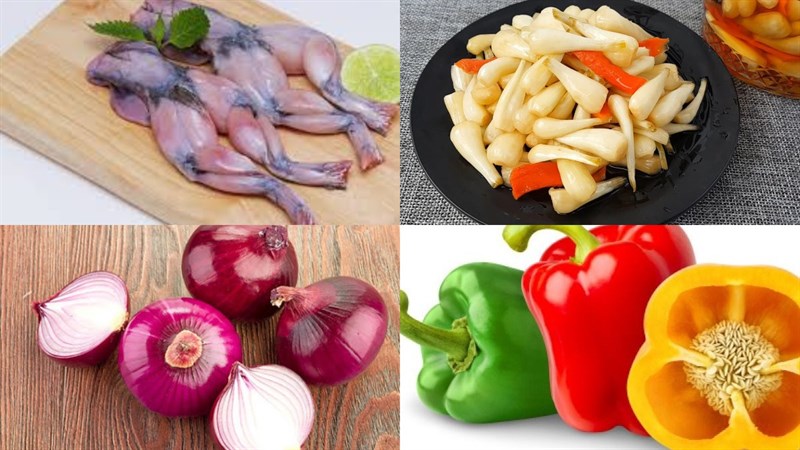 Nguyên liệu món ăn ếch xào chua ngọt