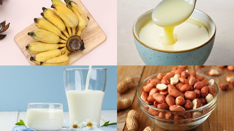 Nguyên liệu món ăn kem chuối bịch