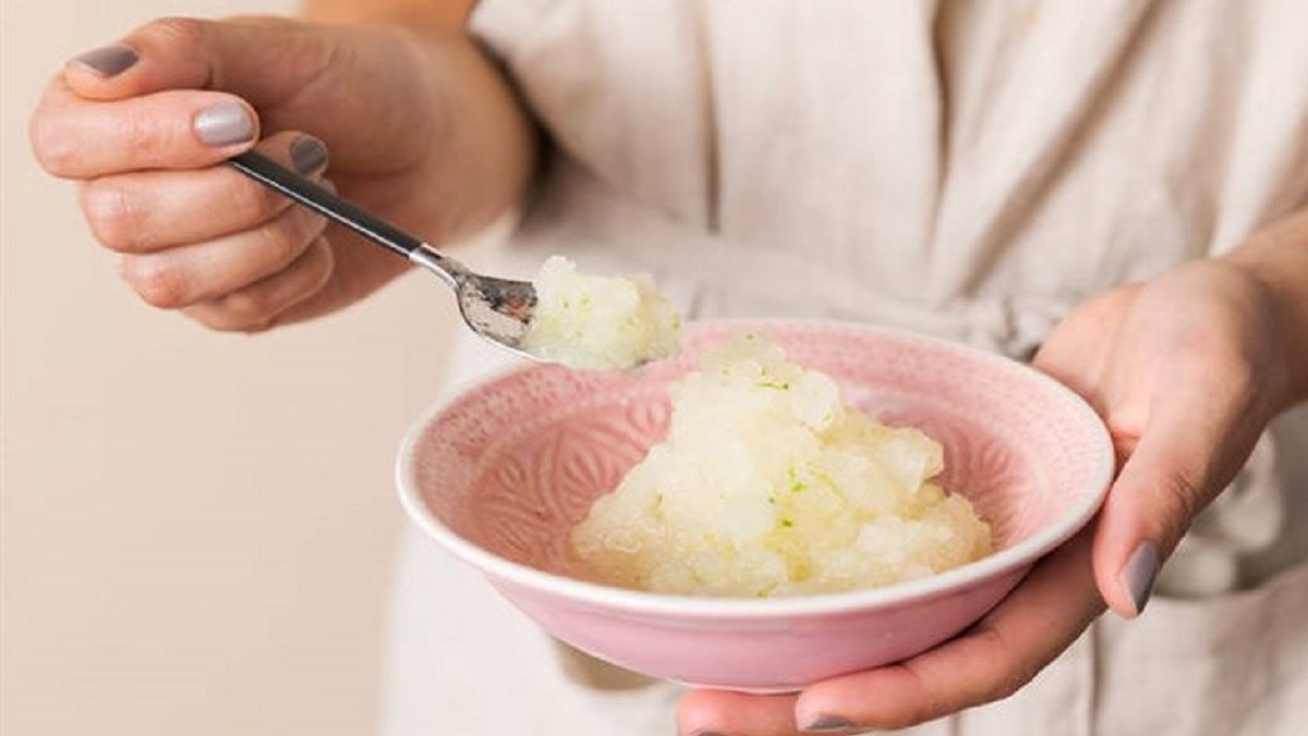Kem đá bào dưa lưới