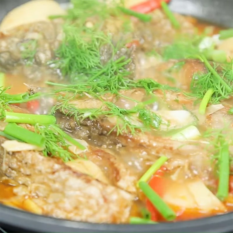 Bước 5 Kho cá Cá chép kho măng chua