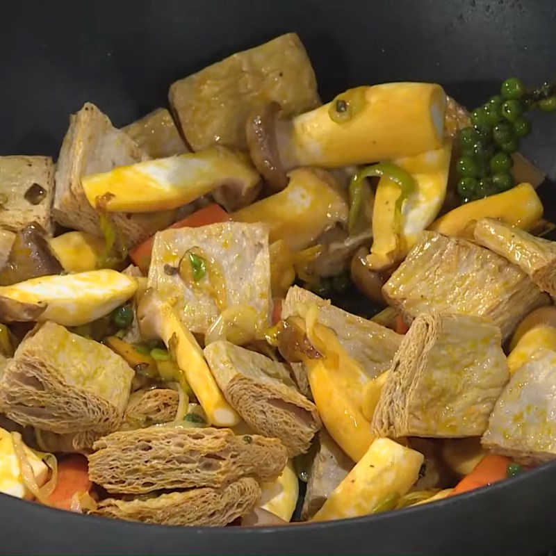 Bước 3 Kho đậu hũ Đậu hũ kho sườn chay