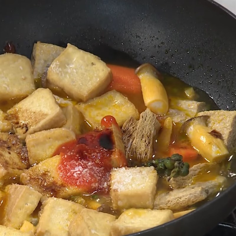 Bước 3 Kho đậu hũ Đậu hũ kho sườn chay