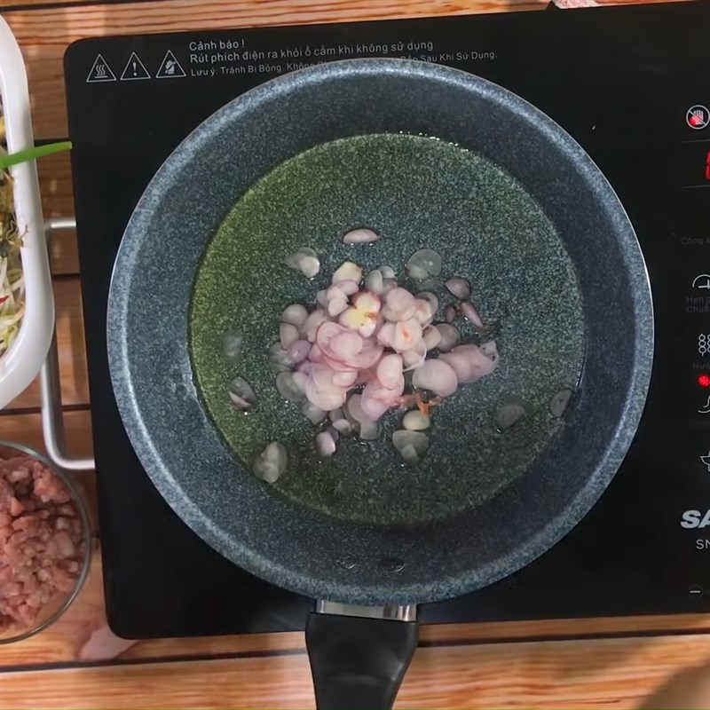 Bước 4 Phi hành tím Nui giò heo thịt băm