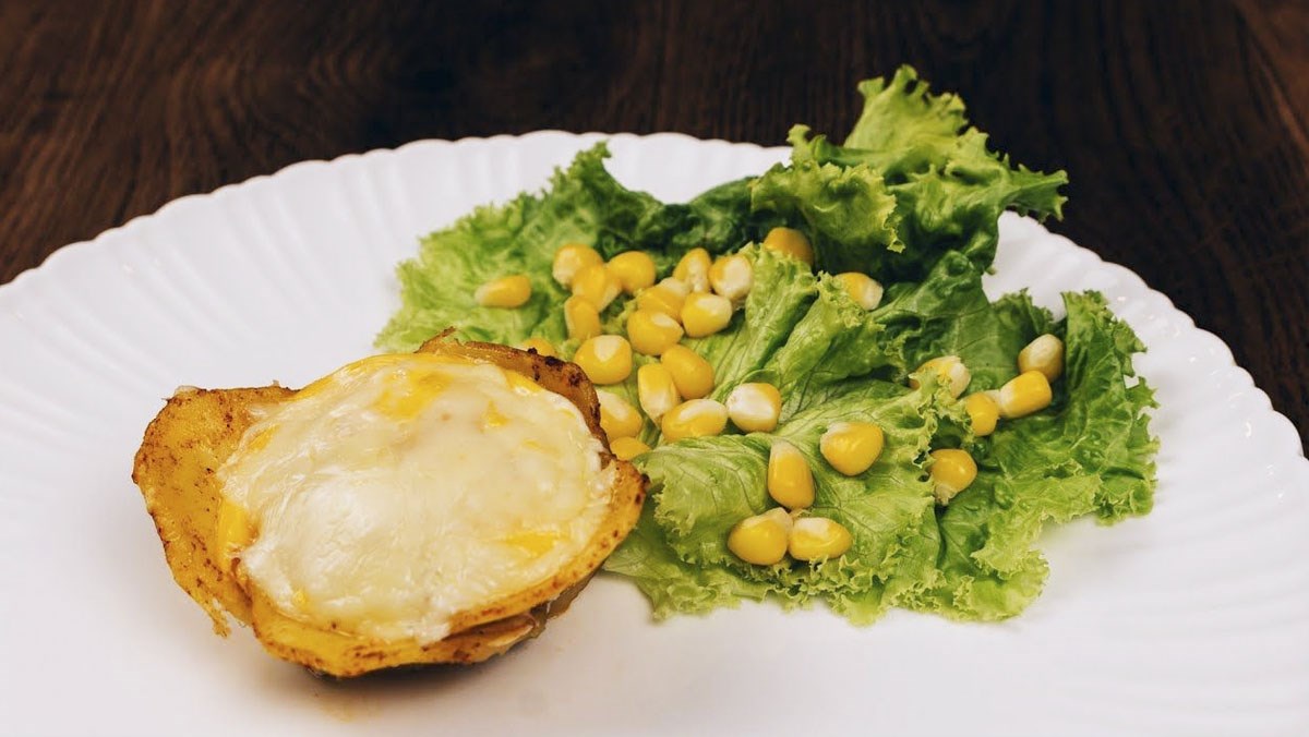 Khoai tây lát nướng trứng