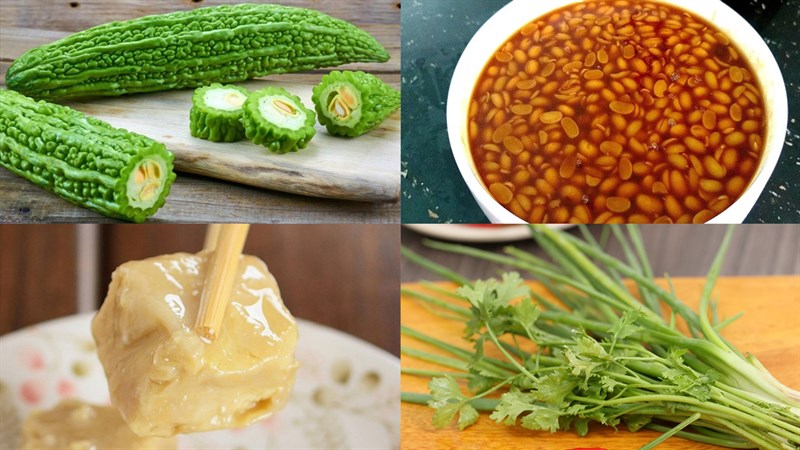 Nguyên liệu món ăn khổ qua kho