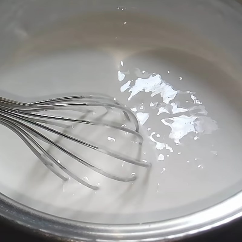 Bước 5 Khuấy bột Bánh nậm chay nhân nấm
