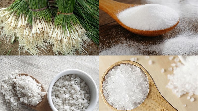 Nguyên liệu món ăn củ kiệu chua ngọt