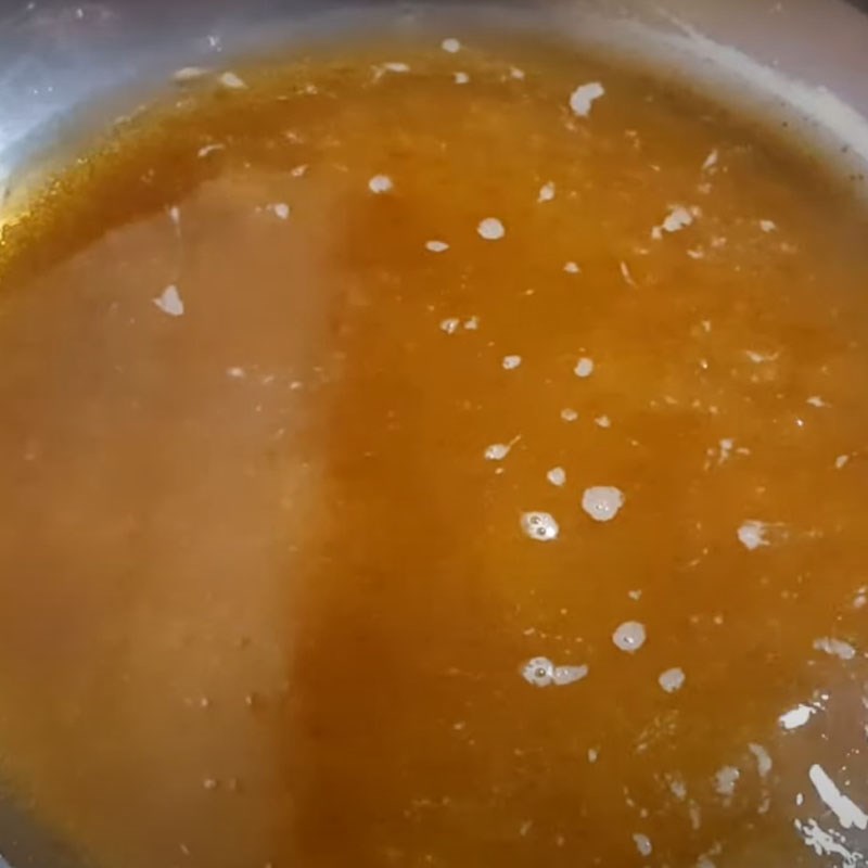 Bước 5 Làm nước đường Chè khoai mì trân châu nước cốt dừa
