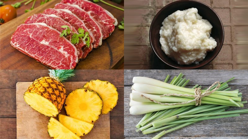 Nguyên liệu món ăn lẩu bò nhúng mẻ