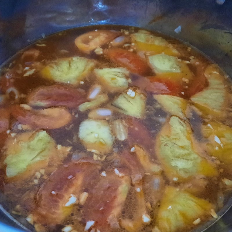 Bước 3 Làm bún cá mòi hộp Bún cá mòi hộp chả cá