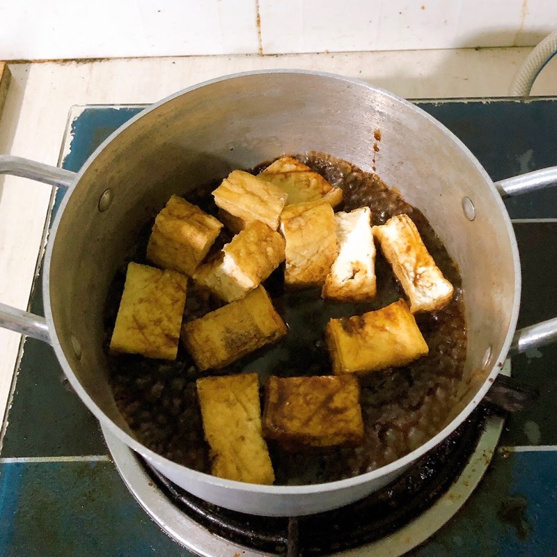 Bước 2 Làm đậu hũ kho nước tương Đậu hũ kho nước tương