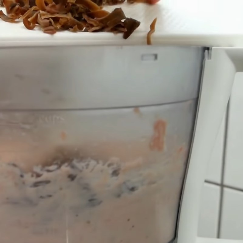 Bước 4 Xay mọc Bún mọc chân giò