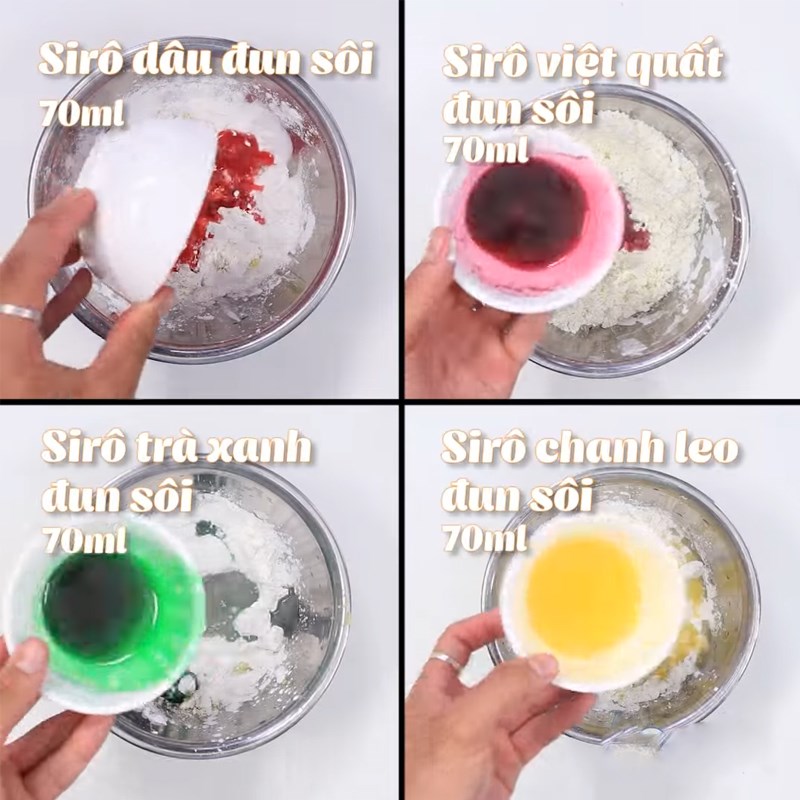 Bước 2 Làm hạt khoai dẻo Chè khoai dẻo pudding xoài