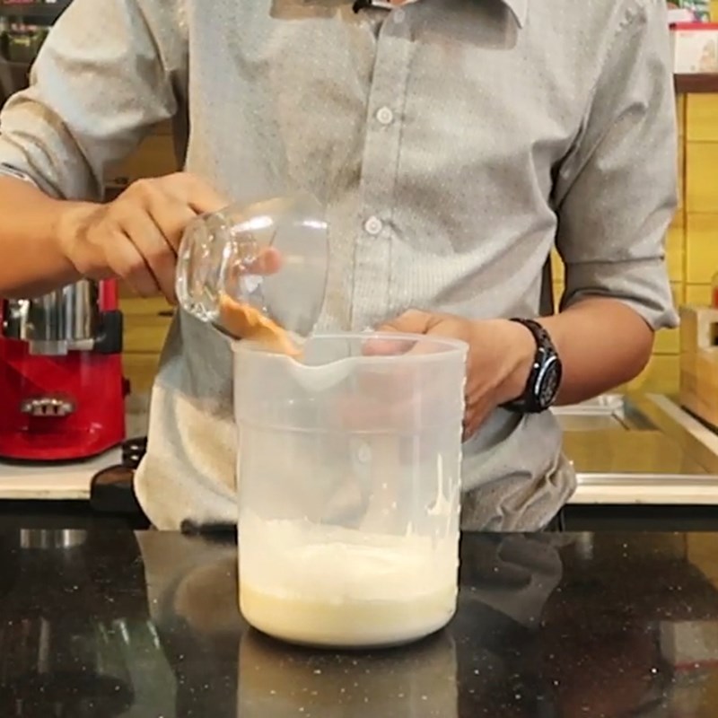 Bước 2 Làm kem phô mai Trà sữa kem phô mai (không có cream cheese)