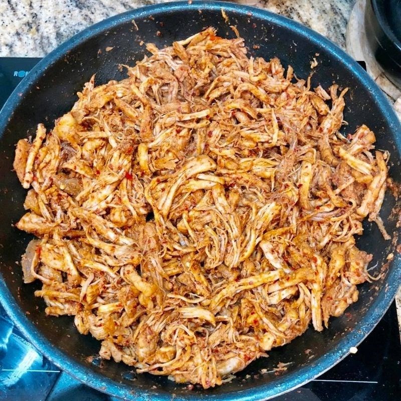 Bước 3 Làm khô gà lá chanh Khô gà lá chanh
