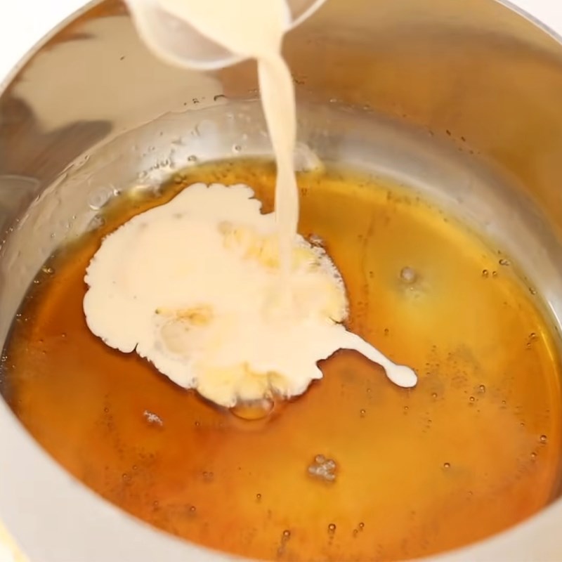 Bước 4 Làm lớp đường caramel Pudding cacao (có gelatin)