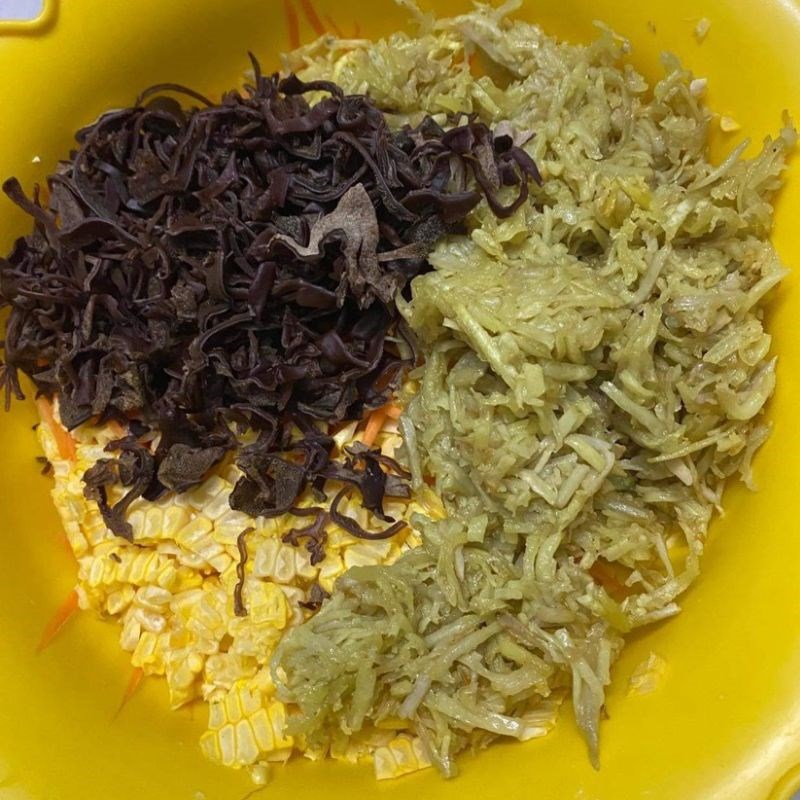 Bước 2 Làm nhân chả giò Bún chả giò chay