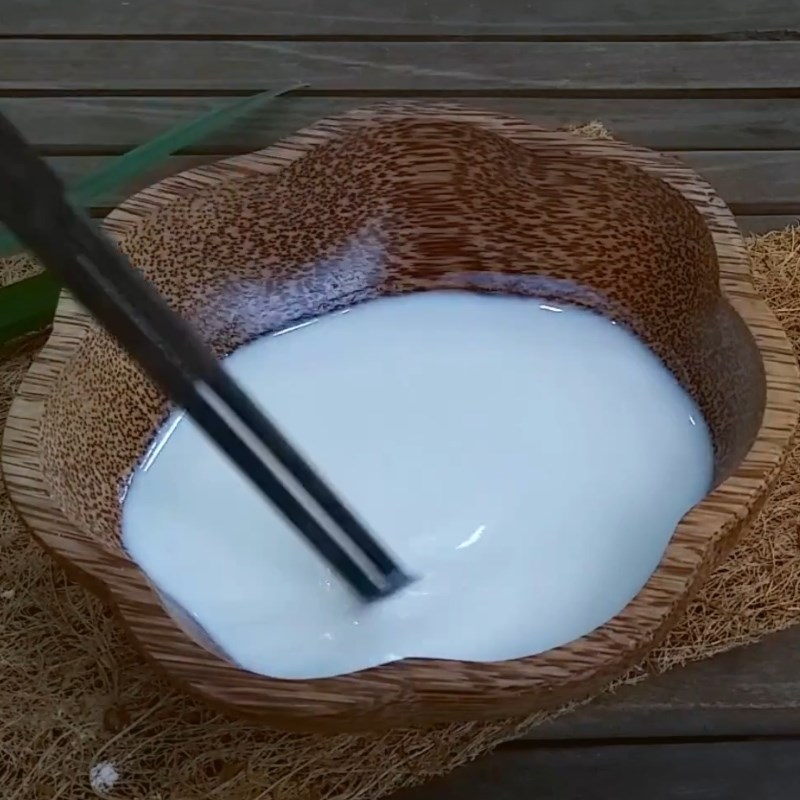 Bước 3 Làm nước cốt dừa Rau câu lá dứa nước cốt dừa