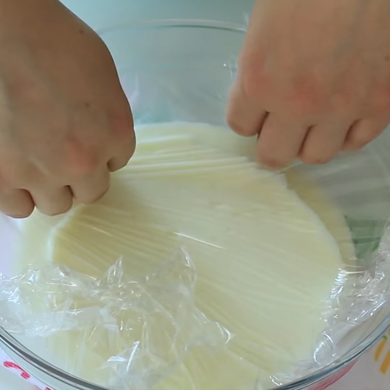 Bước 3 Làm pudding vanilla Bánh pudding dâu vanilla