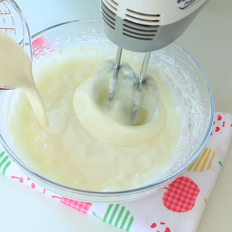 Bước 3 Làm pudding vanilla Bánh pudding dâu vanilla