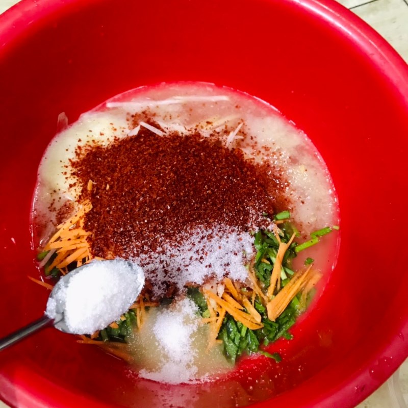 Bước 3 Làm sốt muối kim chi Kim chi cải thảo Hàn Quốc (công thức được chia sẻ từ người dùng)