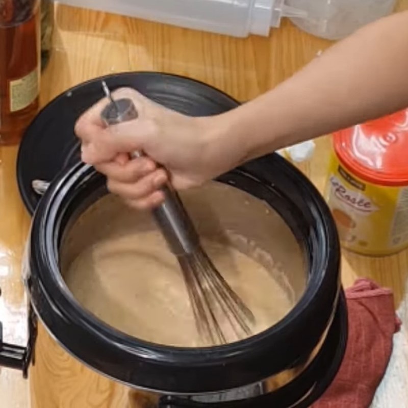 Bước 2 Làm trà sữa Trà sữa kem tiramisu