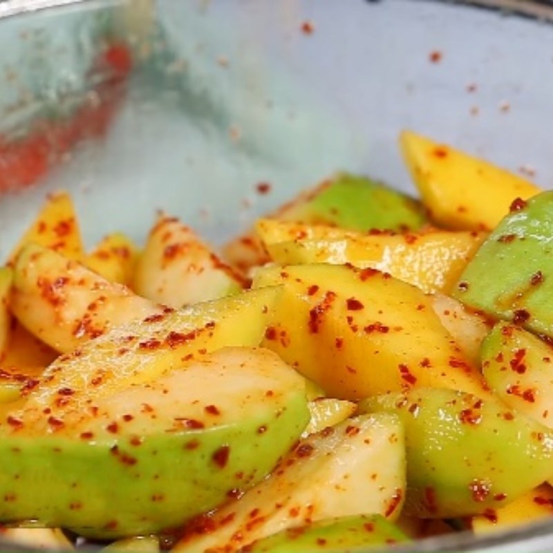 Bước 3 Làm trái cây dằm bò khô Cóc ổi xoài dầm bò khô