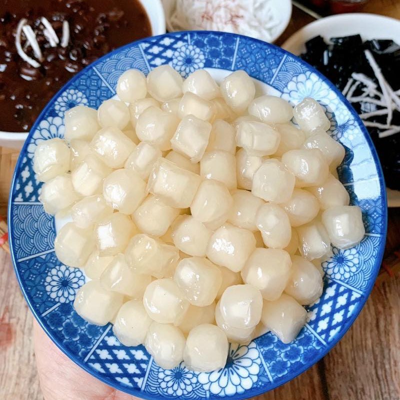 Bước 5 Làm trân châu nhân dừa Chè hạt sen táo đỏ