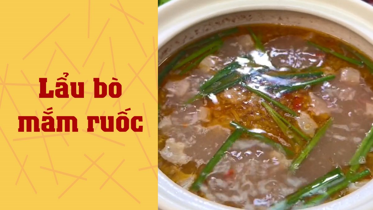 Lẩu bò mắm ruốc (Công thức từ TikTok Cách Nấu Ngon cùng Cách Nấu Ngon)