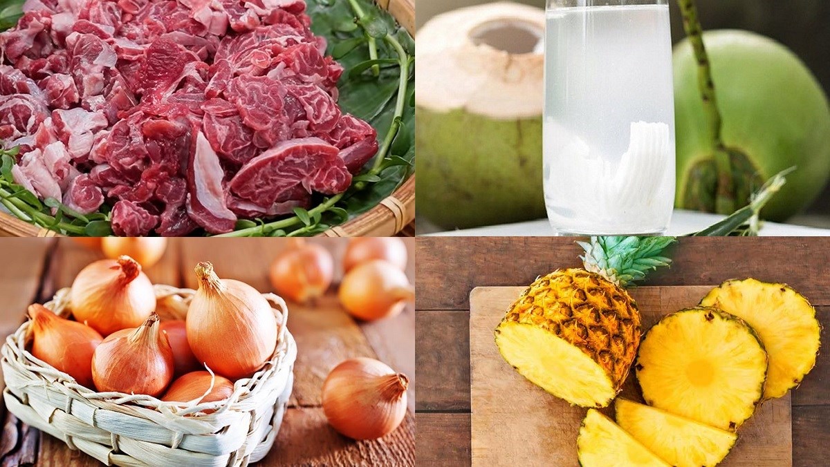 Nguyên liệu món ăn lẩu bò mắm ruốc