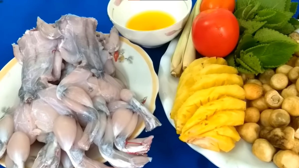 Nguyên liệu món ăn lẩu ếch