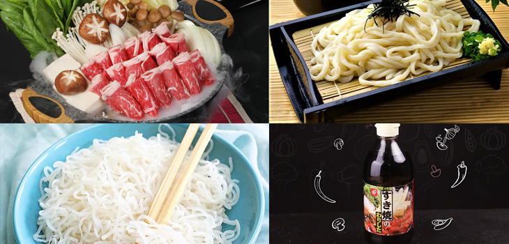 Nguyên liệu món ăn lẩu sukiyaki
