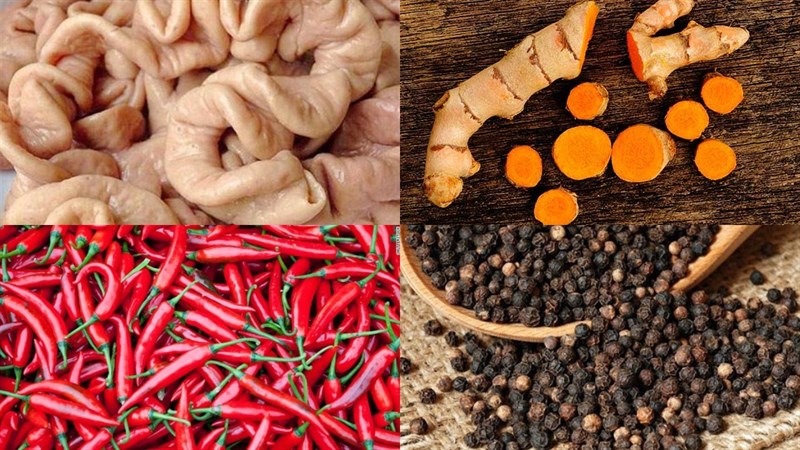Nguyên liệu món ăn 3 món lòng nướng