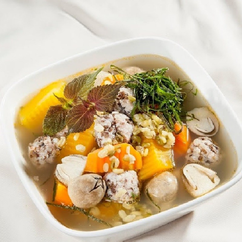 Bước 5 Hoàn thành Canh đu đủ cua viên