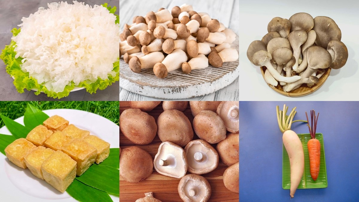 Nguyên liệu món ăn mì quảng chay