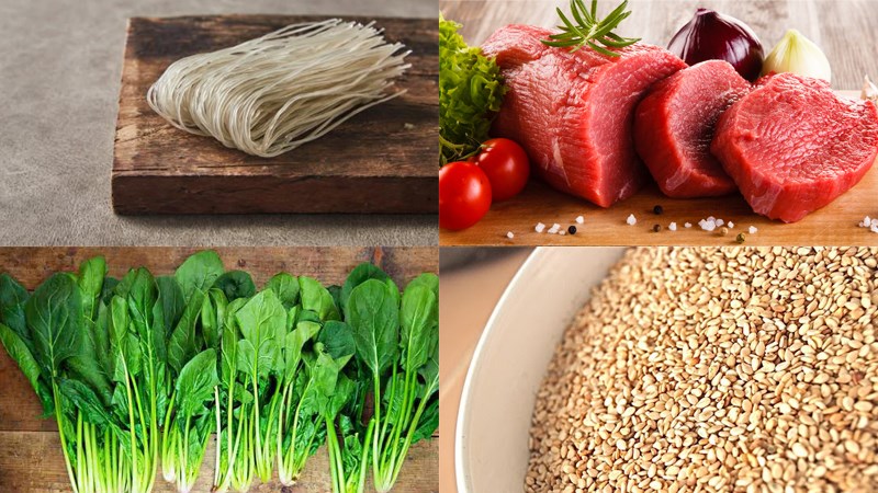 Nguyên liệu món ăn miến trộn hàn quốc