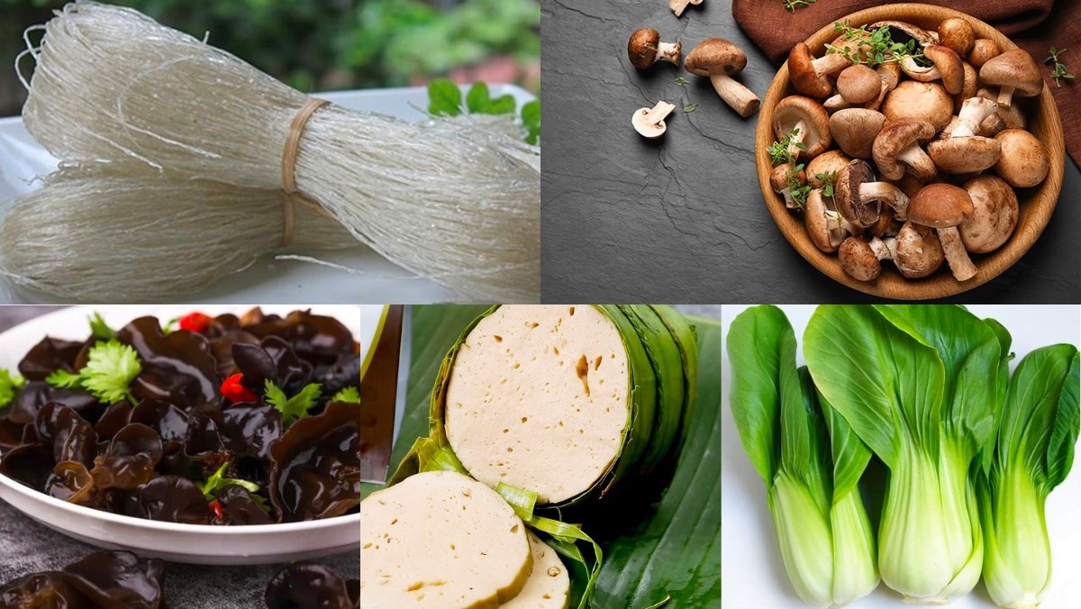 Nguyên liệu món ăn 3 cách làm miến trộn chay thơm ngon không dính, không nhão đơn giản tại nhà