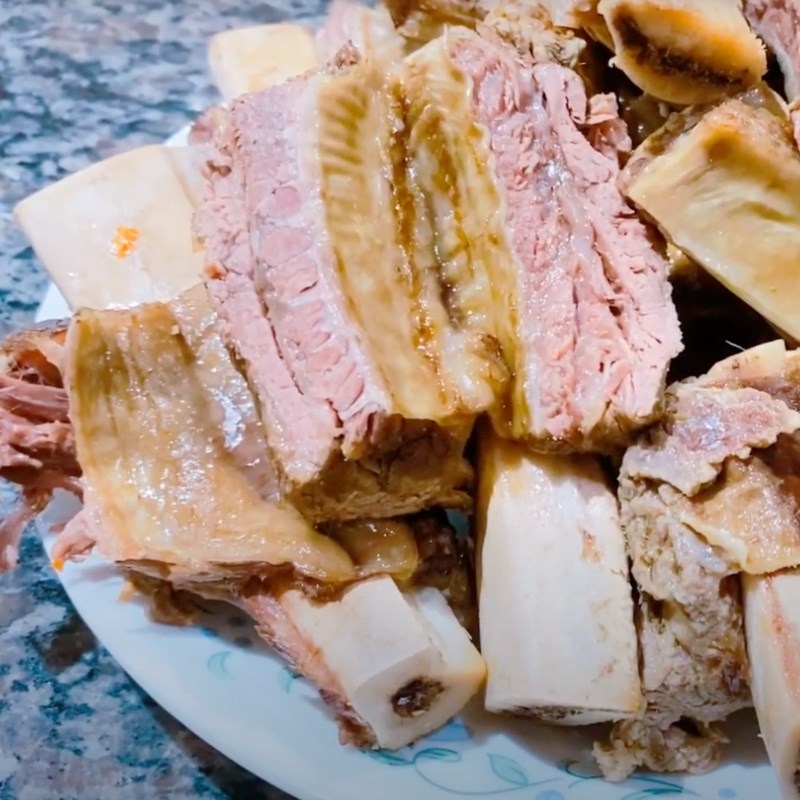 Bước 4 Nấu bún sườn bò Bún sườn bò