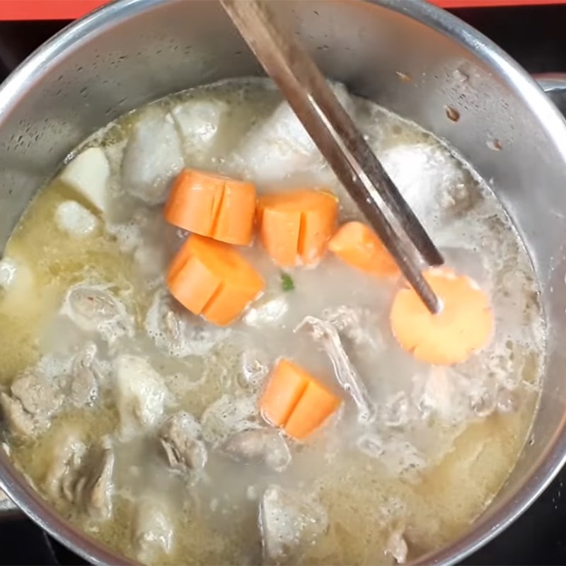 Bước 3 Nấu canh Canh vịt nấu khoai sọ