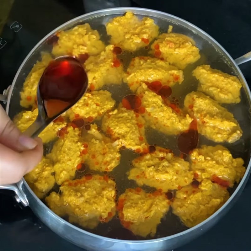 Bước 5 Nấu chả cua Bún bò chả cua