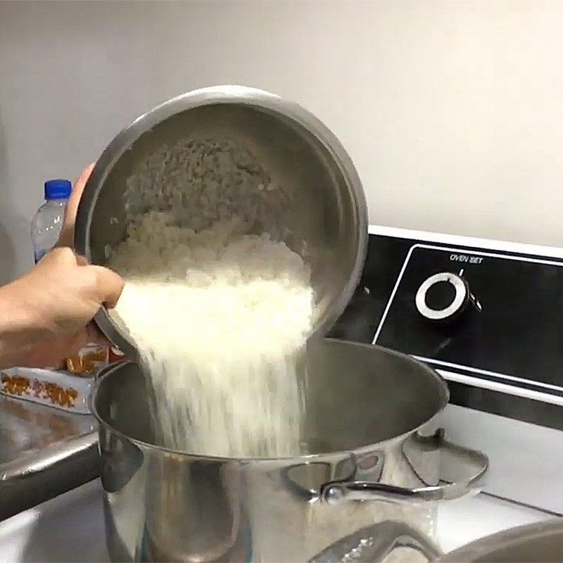 Bước 3 Nấu cháo Cháo đậu xanh thịt bò
