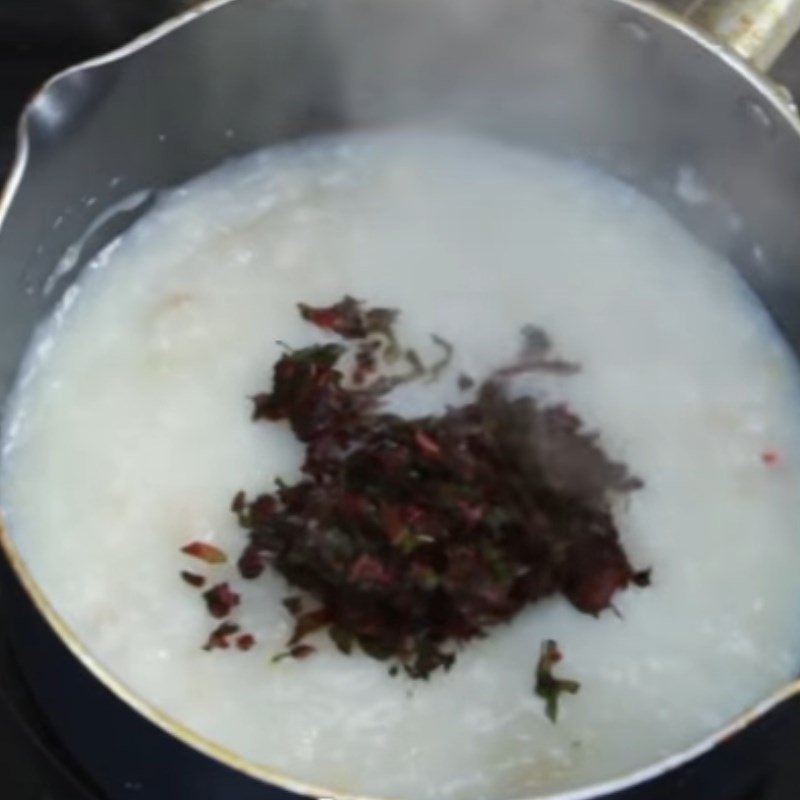 Bước 3 Nấu cháo Cháo tôm rau dền