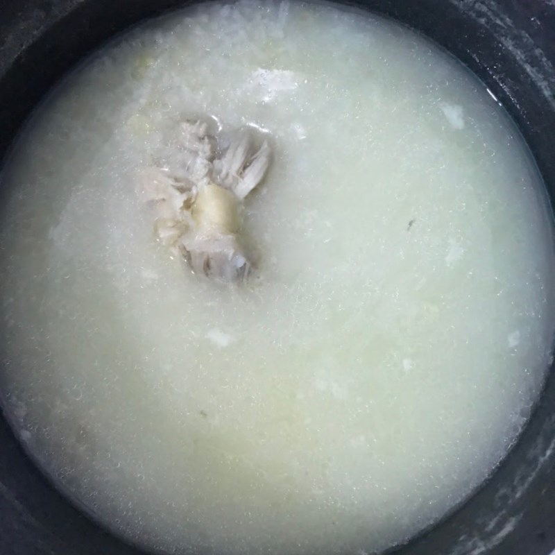 Bước 4 Nấu cháo gà với đậu xanh Cháo gà đậu xanh (công thức được chia sẻ từ người dùng)
