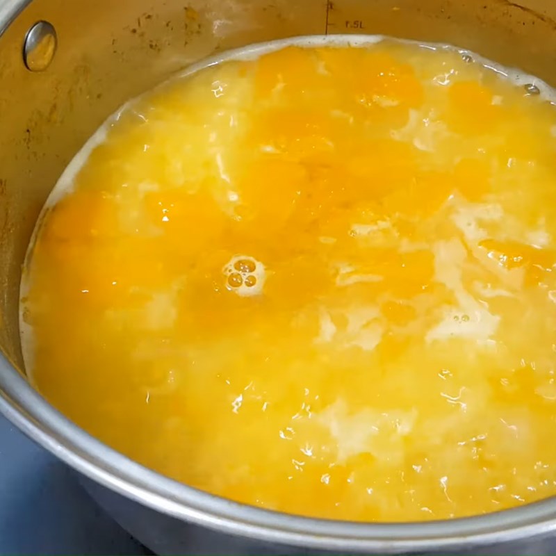 Bước 3 Nấu chè bí đỏ Chè bí đỏ đậu xanh