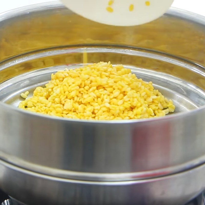 Bước 1 Nấu chín đậu xanh Sinh tố rau má đậu xanh