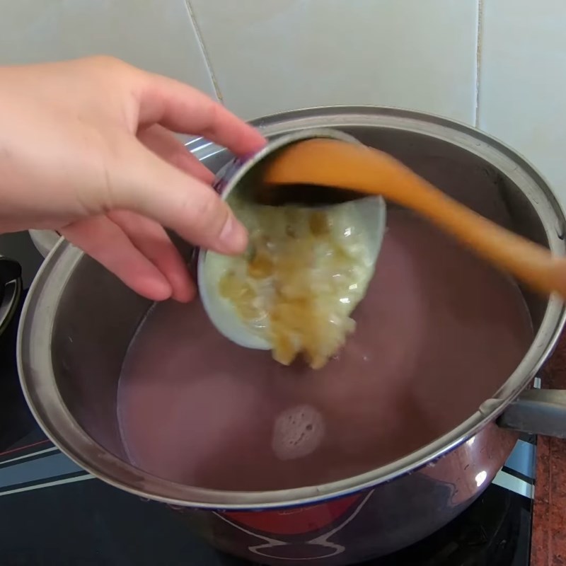 Bước 3 Nấu gạo lứt Sữa hạt sen gạo lứt