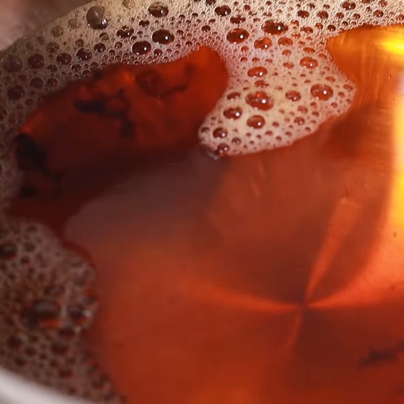 Bước 2 Nấu hỗn hợp nước Soda Nước mắm chay từ dứa và nước Soda