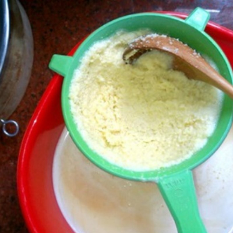 Bước 2 Nấu hỗn hợp sữa Sữa hạt sen bắp