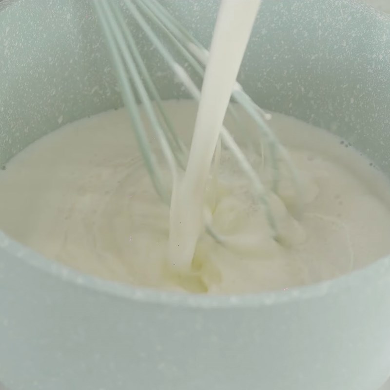 Bước 1 Nấu khúc bạch Chè khúc bạch dùng gelatin