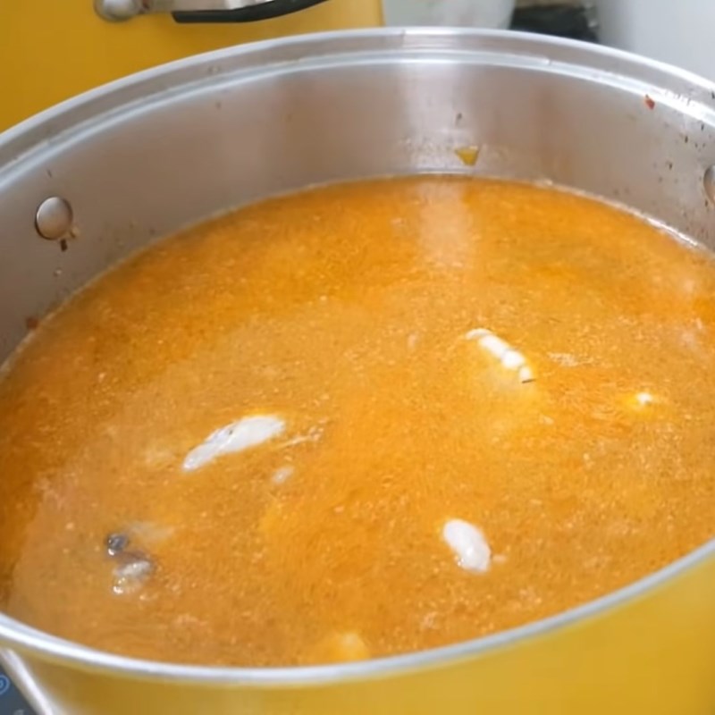 Bước 4 Nấu lẩu Lẩu ếch chua ngọt